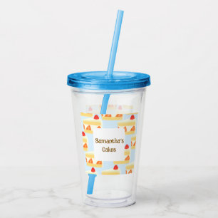 Vaso Acrílico Torta de fresa