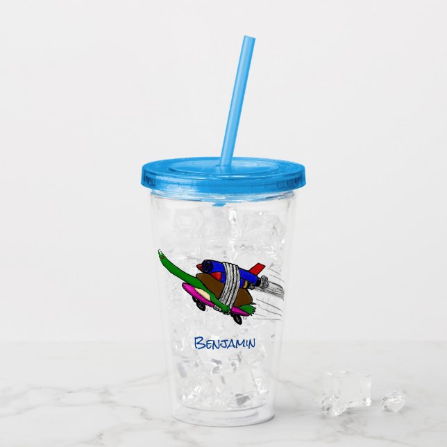 Vaso Acrílico Tortuga voladora (Reverso (hielo))