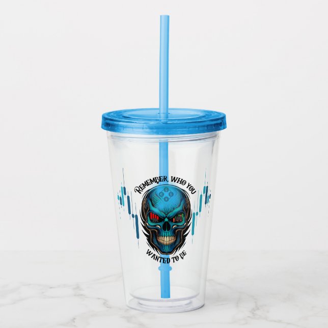 Vaso Acrílico Trade Motivation | Skull | Remember  (Anverso)