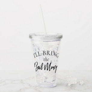Vaso Acrílico Traer dinero de la fianza Bachelorette Bridal Pa
