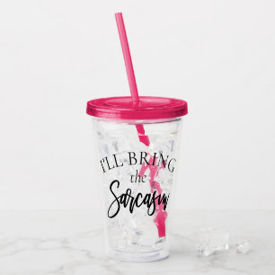 Vaso Acrílico Traer el sarcasmo Moda Bachelorette Bridal Party