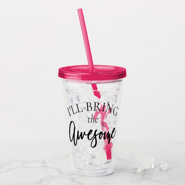 Vaso Acrílico Traer lo impío | Moda Bachelorette Bridal Party (Anverso (hielo))