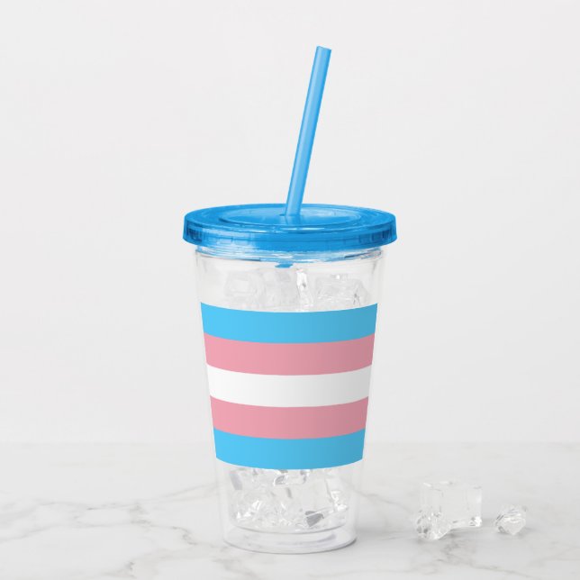 Vaso Acrílico ¡Trans Orgullo! (Reverso (hielo))
