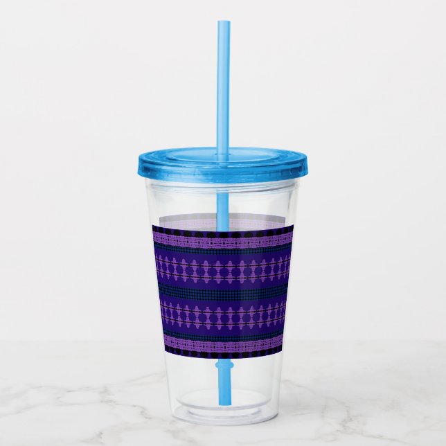 Vaso Acrílico Tréboles de cabezas de rosa (Anverso)