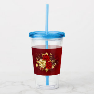 Vaso Acrílico Tres Rosas Joyas