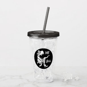 Vaso Acrílico Trex blanco el jefe Dino