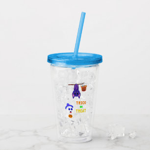 Vaso Acrílico Trick O Treat Bats Candy 31 UK Octubre Halloween