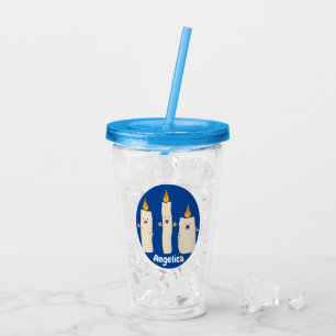 Vaso Acrílico Trío de velas cantarinas lindas caricatura