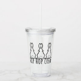 Vaso Acrílico Tripulación de Hip Hop Conejitos Lindos
