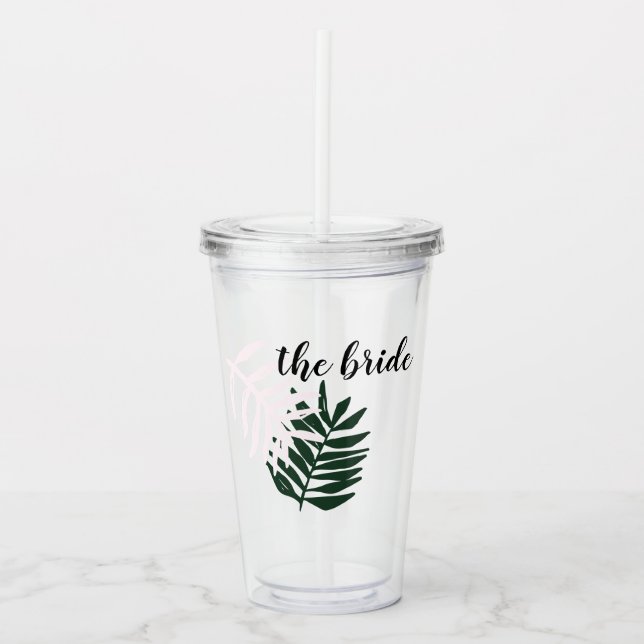 Vaso Acrílico Tropical Personalizado (Anverso)