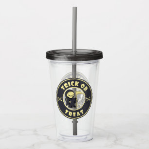 Vaso Acrílico Truco o tratar el carácter de pañal gris de Hallow