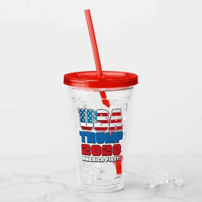 Vaso Acrílico Trump 2020 EE.UU. (Anverso (hielo))