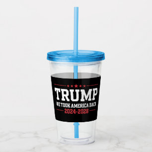 Vaso Acrílico Trump 2024 Recuperamos América 47 EE. UU.
