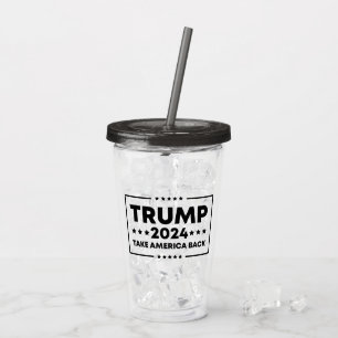 Vaso Acrílico Trump 2024: Trump recuperará a Estados Unidos