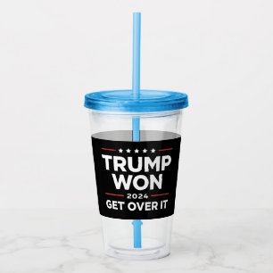Vaso Acrílico Trump Ganó Acéptalo 2024