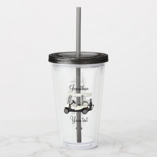 Vaso Acrílico Tubo acrílico de golf con tapa