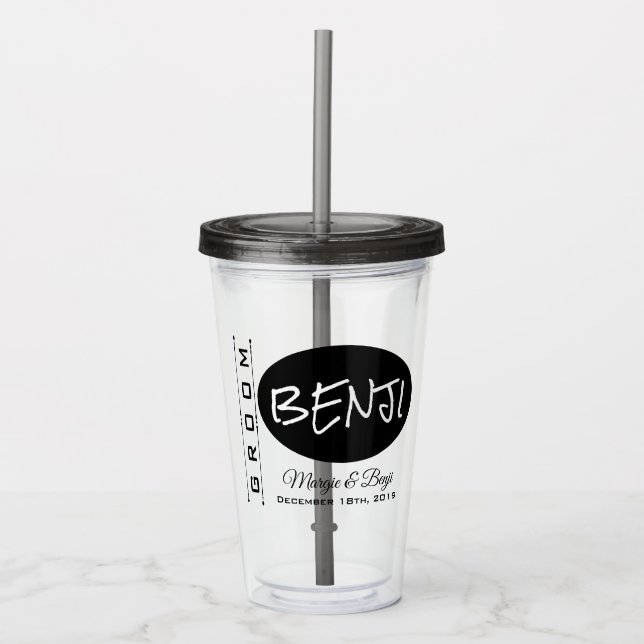 VASO ACRÍLICO TUMBLEO ACRÍLICO BODA DE GRUPO PERSONALIZADO (Anverso)