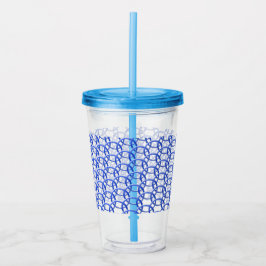 Vaso Acrílico Tumbler acrílico - Anillos azules interbloqueados
