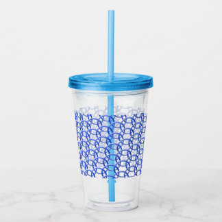 Vaso Acrílico Tumbler acrílico - Anillos azules interbloqueados