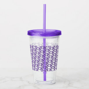 Vaso Acrílico Tumbler acrílico - Anillos púrpura interbloqueados
