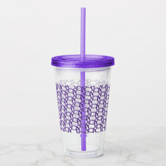 Vaso Acrílico Tumbler acrílico - Anillos púrpura interbloqueados