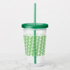 Vaso Acrílico Tumbler acrílico - Anillos verdes interbloqueados