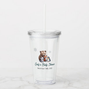 Vaso Acrílico Tumbler acrílico Baby Shower de invierno