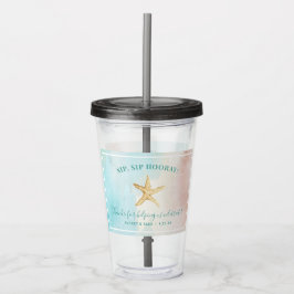 Vaso Acrílico Tumbler acrílico Boda temática personalizado Beach