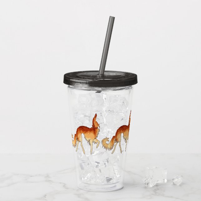 Vaso Acrílico Tumbler acrílico borzoi (Reverso (hielo))