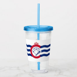 Vaso Acrílico Tumbler acrílico con bandera de Cincinnati