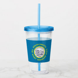 Vaso Acrílico Tumbler acrílico con bandera de Dakota del Sur