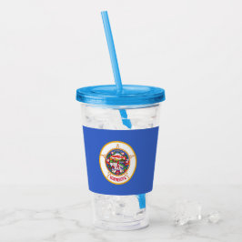 Vaso Acrílico Tumbler acrílico con bandera de Minnesota