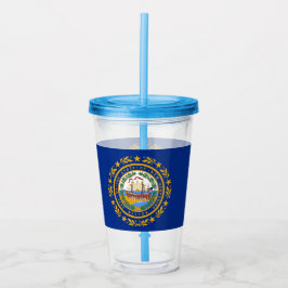 Vaso Acrílico Tumbler acrílico con bandera de Nuevo Hampshire