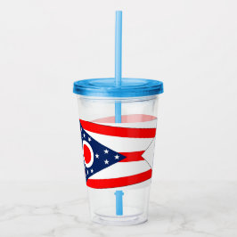 Vaso Acrílico Tumbler acrílico con bandera de Ohio