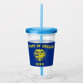 Vaso Acrílico Tumbler acrílico con bandera de Oregón