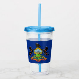 Vaso Acrílico Tumbler acrílico con bandera de Pensilvania