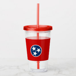 Vaso Acrílico Tumbler acrílico con bandera de Tennessee