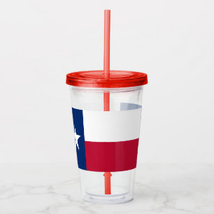 Vaso Acrílico Tumbler acrílico con bandera de Texas