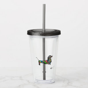 Vaso Acrílico Tumbler acrílico con Dachshund