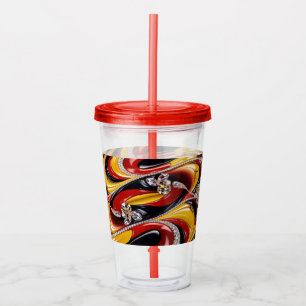 Vaso Acrílico Tumbler acrílico con diseño de colores belgas