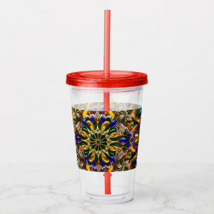 Vaso Acrílico Tumbler acrílico con diseño de colores brasileños