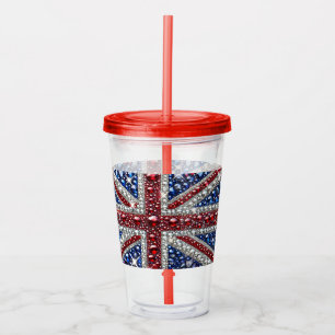 Vaso Acrílico Tumbler acrílico con diseño de colores británicos
