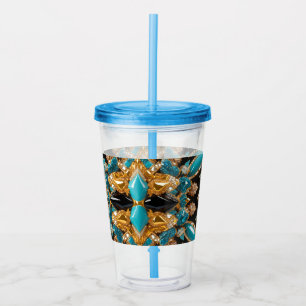 Vaso Acrílico Tumbler acrílico con diseño de colores de Bahamas