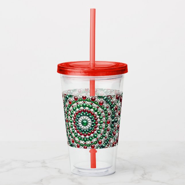 Vaso Acrílico Tumbler acrílico con diseño de colores italianos (Anverso)