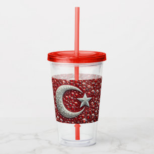 Vaso Acrílico Tumbler acrílico con diseño de colores turcos