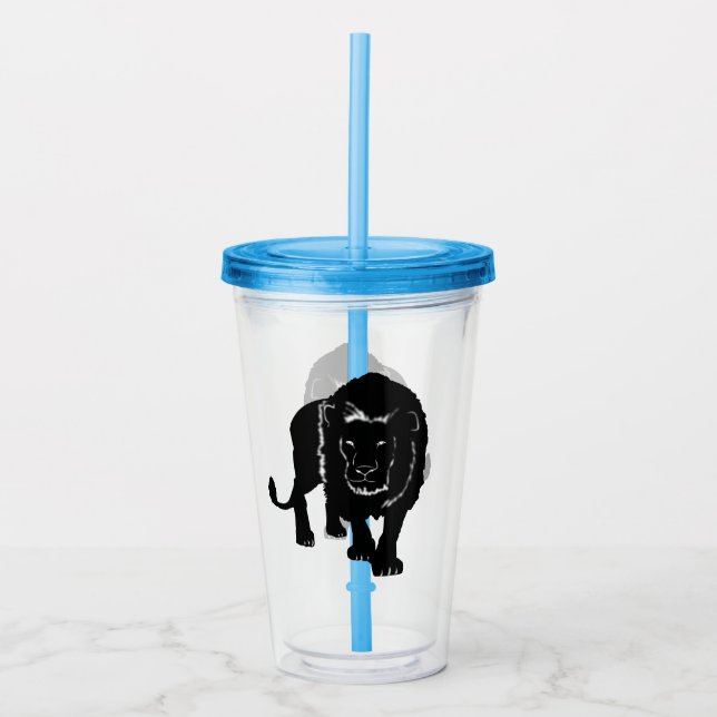 Vaso Acrílico Tumbler acrílico con león (Anverso)