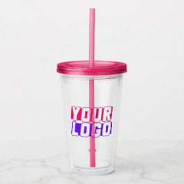 Vaso Acrílico Tumbler acrílico con logotipo personalizado de col