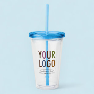 Vaso Acrílico Tumbler acrílico con logotipo personalizado sin pa