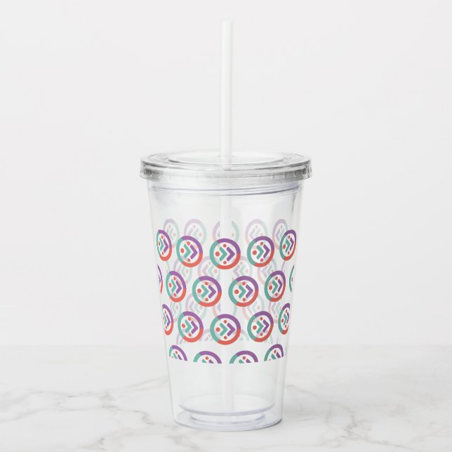 Vaso Acrílico Tumbler acrílico con paja (Anverso)