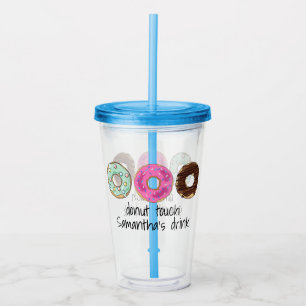 Vaso Acrílico Tumbler acrílico con tema Donut